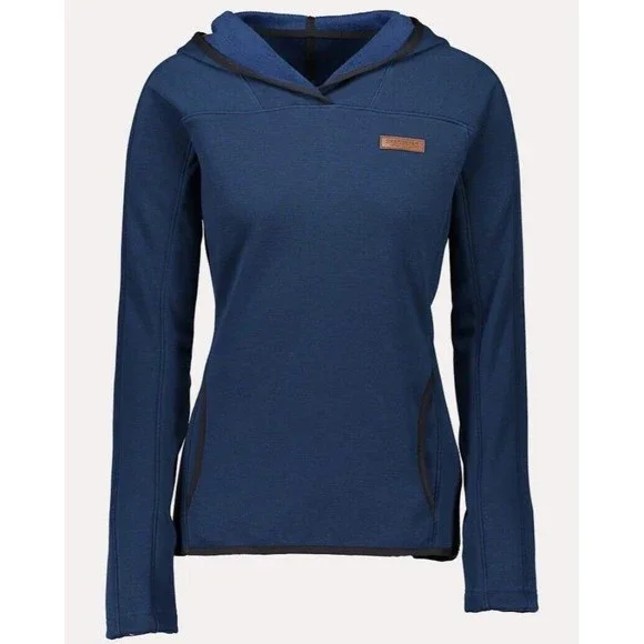 Obermeyer Women’s Lila Fleece Pullover Hooded Pockets Blue Size S EUC - Picture 1 of 12